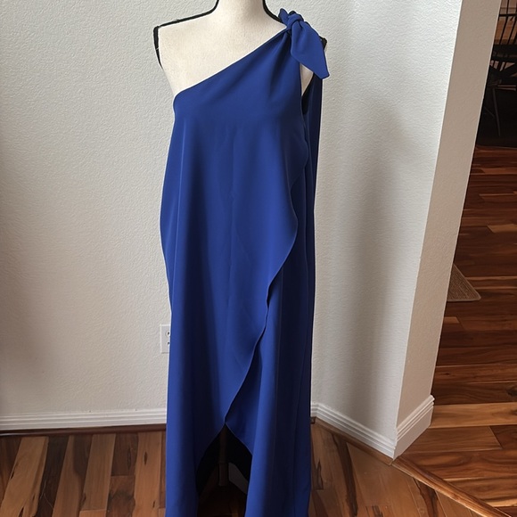 NEW! Crosby by Mollie Burch Sasha Maxi Dress One Shoulder Deep Sea Blue Size 8 - Picture 1 of 8